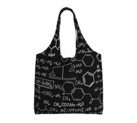 Zouey Borsa in tela a spalla singola, borsa in tela per donna, borsa a tracolla, borsa della spesa, scienza astratta, chimica