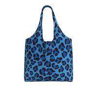Zouey Borsa in tela a spalla singola, borsa in tela per donna, borsa a tracolla, borsa della spesa, stampa leopardata, pudding di animali