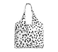 Zouey Borsa in tela a spalla singola, borsa in tela per donna, borsa a tracolla, borsa della spesa, stampa dalmata