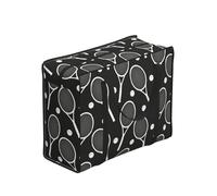 Zouey Borsa per la spesa pieghevole e riutilizzabile, borsa per la biancheria portatile con cerniera e maniglia robusta, fantasia tennis, fantasia sportiva