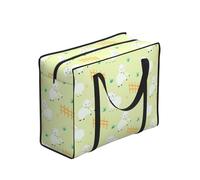 Zouey Borsa per la spesa pieghevole e riutilizzabile, borsa per la biancheria portatile con cerniera e maniglia robusta, con simpatico motivo a pecorelle dei cartoni animati