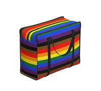 Zouey Borsa per la spesa pieghevole e riutilizzabile, sacchi per la biancheria portatili con cerniera e maniglia robusta, bandiera LGBT arcobaleno dell'orgoglio gay