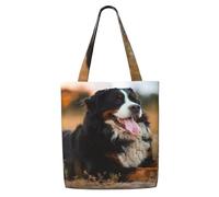 Zouey Borsa tote in tela per donna, borse a tracolla capienti, borse tote riutilizzabili per la spesa, cane da montagna bernese