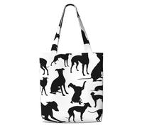 Zouey Borsa tote in tela per donna, borse a tracolla capienti, borse tote riutilizzabili per la spesa, cane levriero italiano