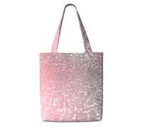 Zouey Borsa tote in tela per donna, borse a tracolla capienti, borse tote riutilizzabili per la spesa, glitter di lusso alla moda color oro rosa.
