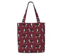 Zouey Borsa tote in tela per donna, borse a tracolla capienti, borse tote riutilizzabili per la spesa, progetti di cucito per amanti degli animali domestici, razza di cane Border Collie, Ruby