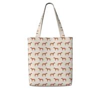 Zouey Borsa tote in tela per donna, borse a tracolla capienti, borse tote riutilizzabili per la spesa, cane di razza Rhodesian Ridgeback, colore marrone chiaro