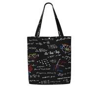 Zouey Borsa tote in tela per donna, borse a tracolla capienti, borse tote riutilizzabili per la spesa, equazioni matematiche, formule matematiche