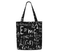 Zouey Borsa tote in tela per donna, borse a tracolla capienti, borse tote riutilizzabili per la spesa, formula fisica legge E=Mc2
