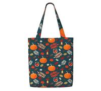 Zouey Borsa tote in tela per donna, borse a tracolla capienti, borse tote riutilizzabili per la spesa, felice zucca del Ringraziamento