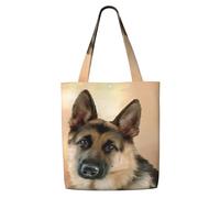 Zouey Borsa tote in tela per donna, borse a tracolla capienti, borse tote riutilizzabili per la spesa, pastore tedesco