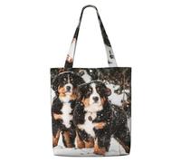 Zouey Borsa tote in tela per donna, borse a tracolla capienti, borse tote riutilizzabili per la spesa, divertente cane da montagna bernese
