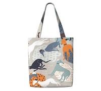 Zouey Borsa tote in tela per donna, borse a tracolla capienti, borse tote riutilizzabili per la spesa, levrieri carini