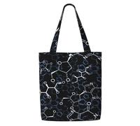 Zouey Borsa tote in tela per donna, borse a tracolla capienti, borse tote riutilizzabili per la spesa, simboli chimici della chimica