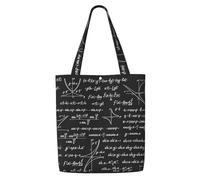Zouey Borsa tote in tela per donna, borse a tracolla capienti, borse tote riutilizzabili per la spesa, modelli matematici e calcoli