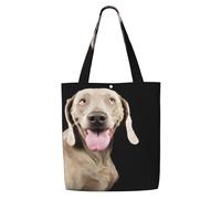 Zouey Borsa tote in tela per donna, borse a tracolla capienti, borse tote riutilizzabili per la spesa, cane Weimaraner, animali selvatici