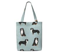 Zouey Borsa tote in tela per donna, borse a tracolla capienti, borse tote riutilizzabili per la spesa, cane da montagna bernese