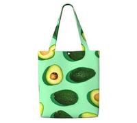 Zouey Borsa tote in tela per donna, borse a tracolla capienti, borse tote riutilizzabili per la spesa, avocado verde fresco, fitness, persone, esercizi