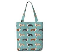 Zouey Borsa tote in tela per donna, borse a tracolla capienti, borse tote riutilizzabili per la spesa, proprietari di cani da pastore australiano, cani da pastore australiani, animali