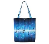 Zouey Borsa tote in tela per donna, borse a tracolla capienti, borse tote riutilizzabili per la spesa, note musicali con chiave di violino