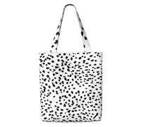 Zouey Borsa tote in tela per donna, borse a tracolla capienti, borse tote riutilizzabili per la spesa, stampa dalmata