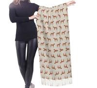 Zouey Sciarpa da donna calda, stampata, in finto cashmere, per cani di razza Rhodesian Ridgeback