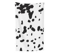 Zouey Stampa del cane dalmata con macchie nere,Coperta per poltrone, Coperta calda in peluche per biancheria da letto e da viaggio 30 x 50 pollici
