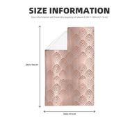 Zouey Strofinacci da cucina assorbenti in stile Art Déco, rosa, grigio rame, conchiglie, squame, strofinacci da cucina a nido d'ape, 41 x 66 cm