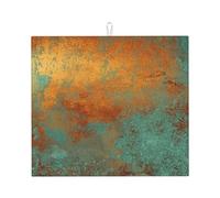 Zouey Tappetino scolapiatti per lavello da cucina, tappetino scolapiatti, tappetino scolapiatti assorbente, 41 x 46 cm, effetto rame metallizzato