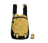Zouey Zaino pieghevole in poliestere, portatile, da viaggio e riutilizzabile, ideale per lo shopping, con cerniere, a forma di maialino Kawaii.
