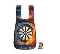 Zouey Zaino pieghevole in poliestere, portatile, da viaggio e riutilizzabile, ideale per lo shopping, con cerniere e bersaglio per freccette Ice Fire.