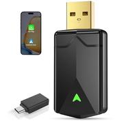 ZOUHOE Adattatore CarPlay Wireless - Adattatore Android Auto Wireless, Wi-Fi 5,8GHz Plug & Play, Mini e Stabile, iOS 10+/Android 10+, Connessione Automatica Rapida per Auto dal 2016 in poi (1Pezzi)
