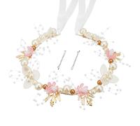 ZOUIQSS Cerchietto per capelli con perle per damigella di fiori, principesse per matrimonio, accessorio per capelli da sposa con perle per ragazze e donne (Style2)