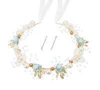 ZOUIQSS Cerchietto per capelli con perle per damigella di fiori, principesse per matrimonio, accessorio per capelli da sposa con perle per ragazze e donne (stile3)