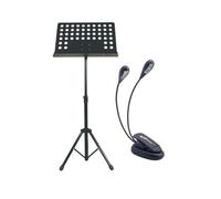 Zoundhouse Set composto da: leggio da orchestra nero con piatto rimovibile + lampada a LED