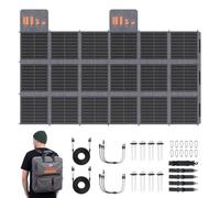 ZOUPW Confezione da 2 coperte solari da 250 W, tipo N, efficienza 25,6% | Caricatore solare pieghevole da 500 W per EcoFlow DELTA 3, BLUETTI Elite & Anker C1000-4 in 1 cavo per camper e backup