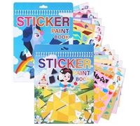 Zourglow 2 Pezzi Libri Adesivi per Numero, Libri Adesivi Riutilizzabili per Bambini dai 3-8 Anni, Regali Creazioni per Migliorare L'Intelligenza