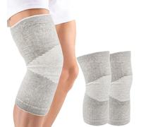 Zouwel Bendaggio al ginocchio in bambù 2 pezzi, benda al ginocchio da uomo e donna, fasciatura per ginocchio con compressione per pallavolo, allenamento, ginocchiera artrosi, ginocchiera sportiva