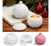 Zouwel Stampi in silicone per Natale, candele in silicone con design a fiocchi di neve, per cemento, gesso e resina epossidica, decorazione natalizia