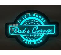zouwii Insegna Al Neon Del Garage Di Papà, Segno LED Del Garage, Segno Di Luce Del Garage, Decorazione Garage Papà, Segno Al Neon Papà, Segno Al Neon Per Padre, Insegna Al Neon Per Uomo