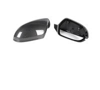 ZOUWZIOU Gusci Specchietti Auto Cappucci per Specchietti Laterali Neri Brillanti per A6 S6 RS6 C7 C7.5 2011 2012 2013-2018 Coperture per Specchietti in Fibra Carbonio Ricambio