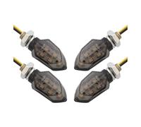 ZOUWZIOU Indicatori direzione 4 Pezzi/set Di Indicatori Direzione Per Moto, 5 LED, 12 V, Ambra, Con Due Fili, Accessori