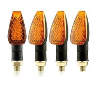 ZOUWZIOU Indicatori direzione Indicatori di direzione per moto, 14 LED, indicatori di direzione ambrati, per moto, 12 V/24 V, M10, 2 pezzi/set