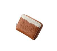 zouxangzz Borsa per carte da donna corta strato testa pelle bovina organo borsa per carte di grande capacità multi-card tasca antifurto spazzola fermasoldi, Posizione carta marrone 12, S, Moderno