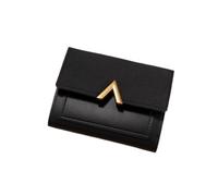 zouxangzz Portatile Tri-fold Signore Portafoglio Carino Breve Studente Sacchetto di Carta Dell'unità di elaborazione del cuoio semplice, Nero , S, Moderno