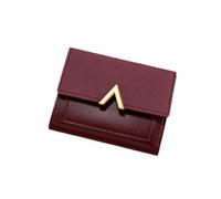 zouxangzz Portatile Tri-fold Signore Portafoglio Carino Breve Studente Sacchetto di Carta Dell'unità di elaborazione del cuoio semplice, Borgogna, S, Moderno