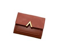 zouxangzz Portatile Tri-fold Signore Portafoglio Carino Breve Studente Sacchetto di Carta Dell'unità di elaborazione del cuoio semplice, Marrone, S, Moderno