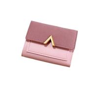zouxangzz Portatile Tri-fold Signore Portafoglio Carino Breve Studente Sacchetto di Carta Dell'unità di elaborazione del cuoio semplice, rosa, S, Moderno