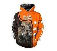 Zouyeeph Unisex Caccia al Cinghiale Stampa 3D Felpa con Cappuccio Felpa da Cacciatore Giacca con Cerniera Tuta Harajuku Streetwear Capispalla