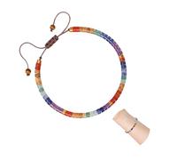 Zovator Bracciale con pietre curative dei 7 chakra, bracciale dei chakra per donna e uomo, bracciali con pietre preziose portafortuna, terapia energetica Reiki per la meditazione